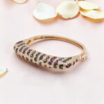 Sterling Silver Multi-CZ Kada Bracelet