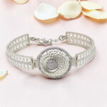 Sterling Silver Kada Bracelet with CZ