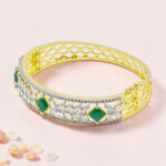 92.5 Silver Emerald Kada Bracelet
