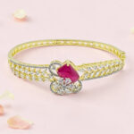 Gold Plated Silver Kada Bracelet