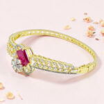 Gold Plated Silver Kada Bracelet