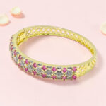 Gold Plated Silver Kada Bracelet