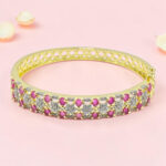Gold Plated Silver Kada Bracelet