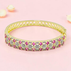 Gold Plated Silver Kada Bracelet