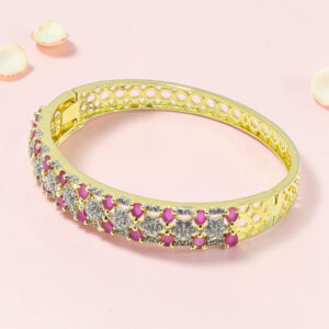 Gold Plated Silver Kada Bracelet