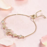 Gold Heart and Diamond Accent Bracelet