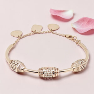 Elegant Rose Gold Plated Bracelet 92.5 Silver