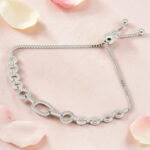 Sterling Silver CZ Adjustable Bracelet
