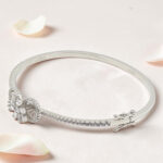 925 Silver Kada Bracelet with CZ