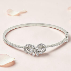 925 Silver Kada Bracelet with CZ