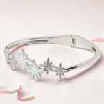Sterling Silver Star Kada Bracelet