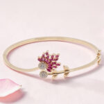 Gold Plated Silver Kada Bracelet 92.5