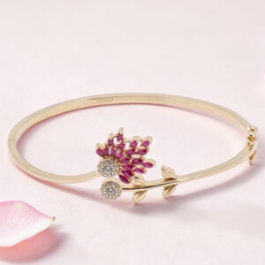 Gold Plated Silver Kada Bracelet 92.5