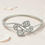 Diamond Silver Kada Bracelet 92.5
