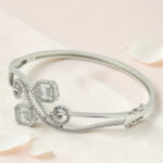 Diamond Silver Kada Bracelet 92.5