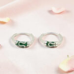 Kids Vali Silver 92.5 Enamel Hoop Earrings