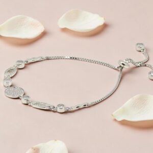 Silver CZ Adjustable Bracelet 92.5