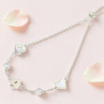 Silver Heart Lock Chain Bracelet