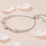 Adjustable Silver Bracelet with CZ