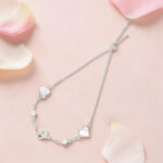Silver Heart Lock Chain Bracelet