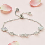Silver MOP CZ Adjustable Bracelet