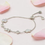 Silver MOP CZ Adjustable Bracelet