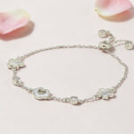 Silver MOP CZ Adjustable Bracelet