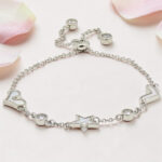 Silver MOP CZ Adjustable Bracelet