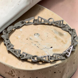 Gents Silver 92.5 Geometric Bracelet