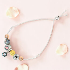 Adjustable Silver Charm Bracelet