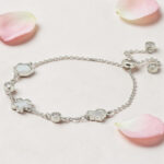Silver MOP CZ Adjustable Bracelet