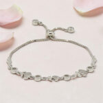 Sterling Silver CZ Adjustable Bracelet