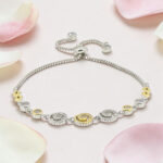 Sterling Silver CZ Adjustable Bracelet