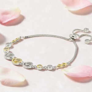 Sterling Silver CZ Adjustable Bracelet