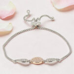 Sterling Silver CZ Adjustable Bracelet
