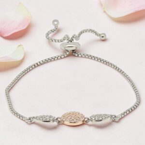 Sterling Silver CZ Adjustable Bracelet