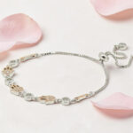 Sterling Silver Hamsa CZ Adjustable Bracelet