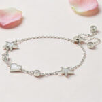 Sterling Silver MOP Heart and Star Bracelet