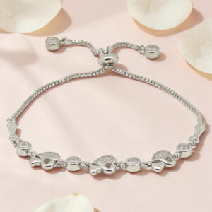 Adjustable CZ Bracelet 92.5 Sterling Silver