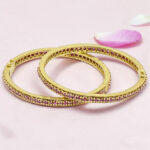 Gold Plated Silver Kada Bangle 92.5