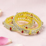 Gold Plated Sterling Silver Kada Bangle