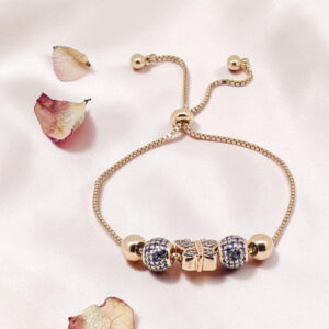 Rose Gold Adjustable Bracelet Silver 92.5