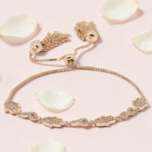 Rose Gold Hamsa Adjustable Bracelet