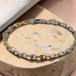 Men's Two-Tone Silver Chain Bracelet