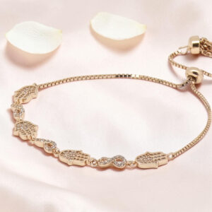 Rose Gold Hamsa Adjustable Bracelet