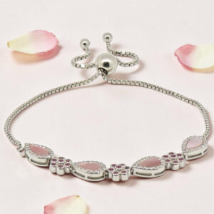 Silver 92.5 Adjustable CZ Bracelet