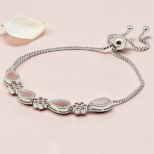 Silver 92.5 Adjustable CZ Bracelet