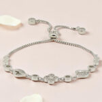 Silver 92.5 CZ Adjustable Bracelet