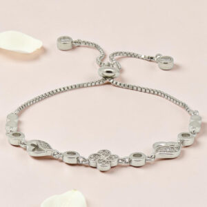 Silver 92.5 CZ Adjustable Bracelet