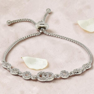Silver 92.5 CZ Adjustable Bracelet